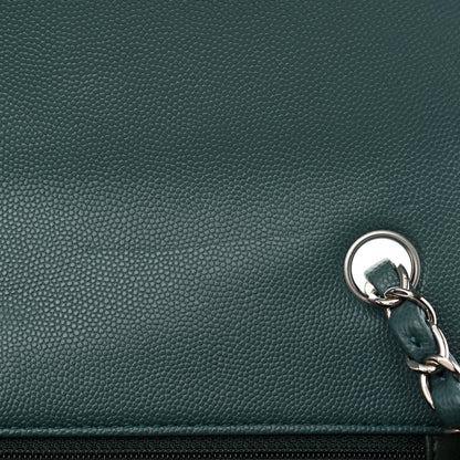 Caviar Quilted Mini Rectangular Flap Dark Turquoise
