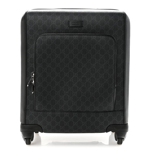 GG Supreme Monogram Gran Turismo Suitcase Black Grey