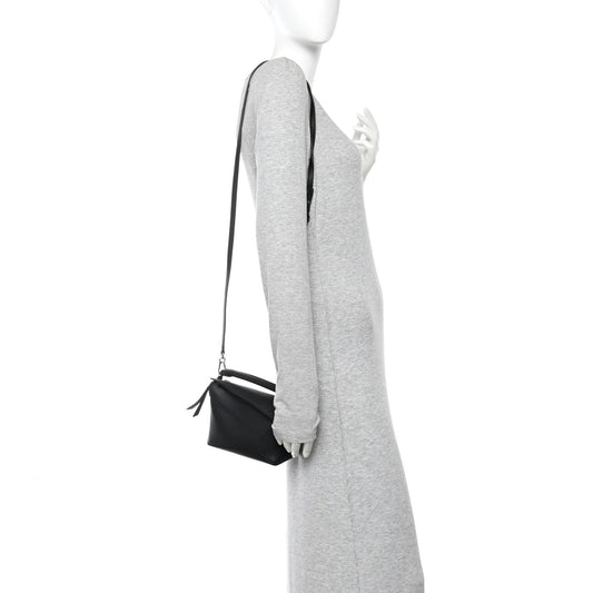 Calfskin Mini Puzzle Bag Black