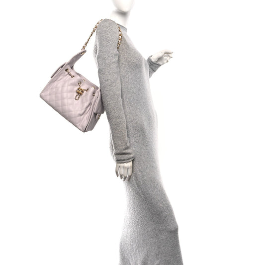 Caviar Quilted Small Chanel 25 Handbag Lilas Lilac