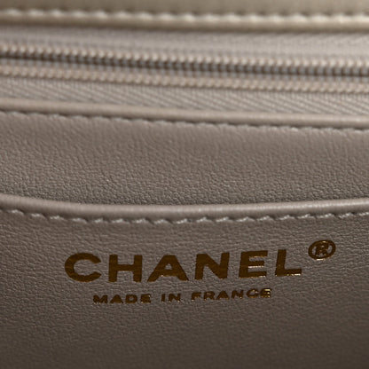 Metallic Goatskin Quilted 2.55 Reissue Mini Flap Silver