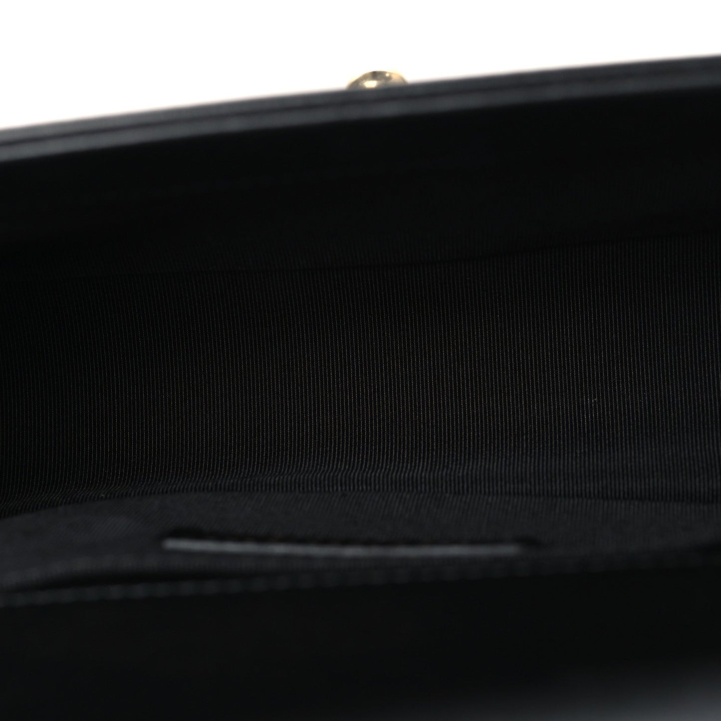 Calfskin Quilted Small Boy Flap Black