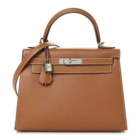 Madame Calfskin Kelly Sellier 28 Gold
