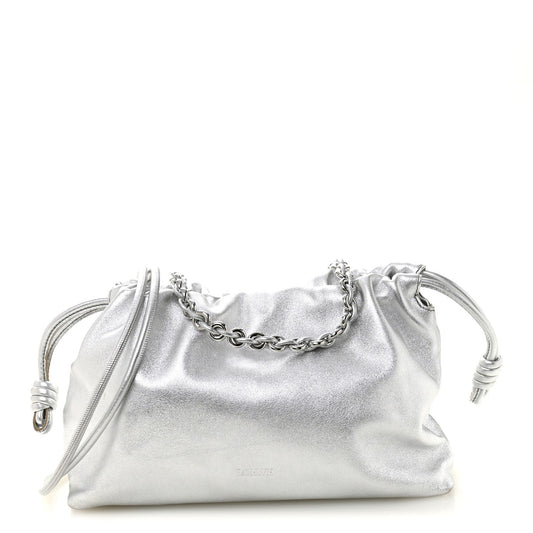 Metallic Nappa Donut Chain Flamenco Knot Silver