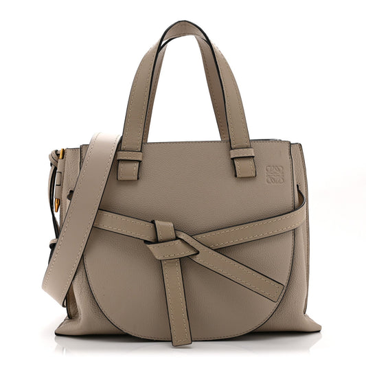 Calfskin Mini Gate Tote Light Oat