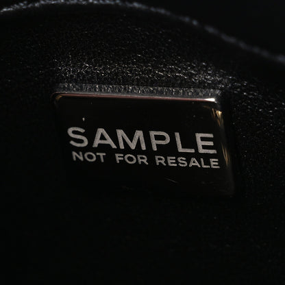 Tweed Quilted Mini Square Flap Black