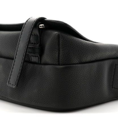 Soft Grained Calfskin XS Military Messenger Bag Black