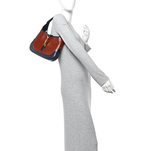 Boarded Dyana Lux Calfskin Bi-Color Small Jackie 1961 Hobo Mineral Red Blue