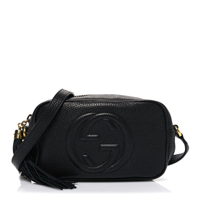 Pebbled Calfskin Mini Soho Disco Bag Black