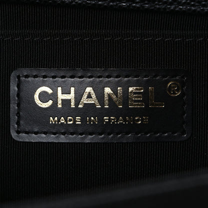 Caviar Quilted Medium Boy Flap Black