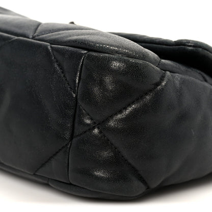 Lambskin Quilted Medium Chanel 19 Flap Black