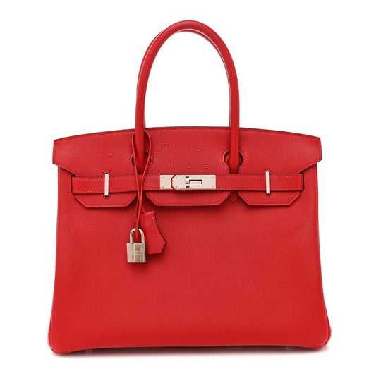 Epsom Birkin 30 Rouge Casaque