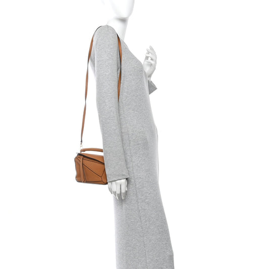 Grained Calfskin Mini Puzzle Bag Tan