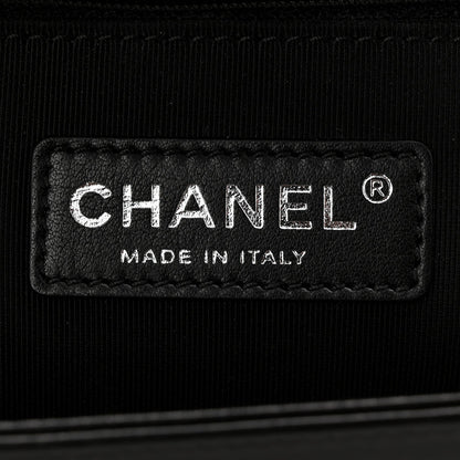 Lambskin Quilted New Medium Boy Flap Black
