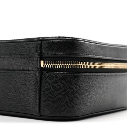Caviar Quilted Medium CC Filigree Vanity Case Black