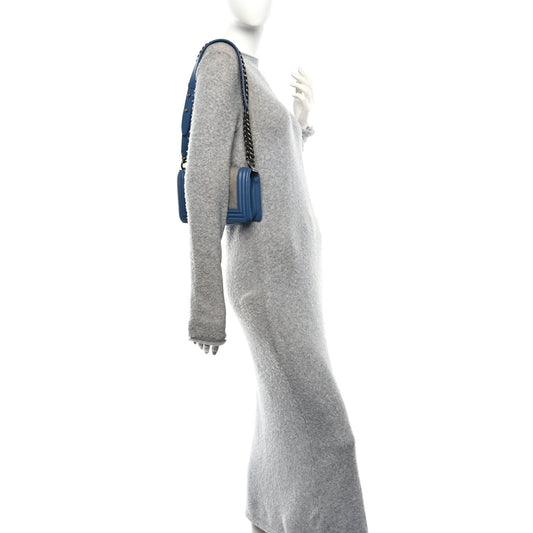 Galuchat Stingray Small Boy Flap Blue
