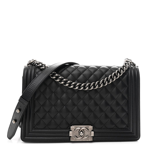 Caviar Quilted New Medium Boy Flap Black