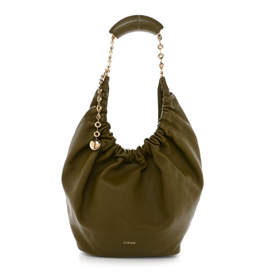 Mellow Nappa Small Squeeze Bag Olive