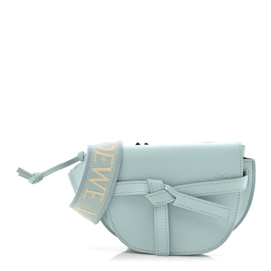 Calfskin Mini Gate Dual Bag Abyss Blue