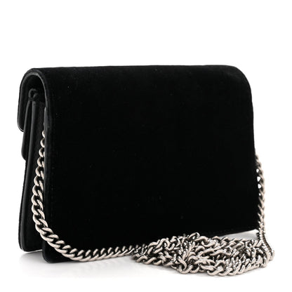 Velvet Super Mini Dionysus Shoulder Bag Black