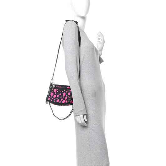 LV X YK Empreinte Multi Pochette Accessories Black Fuchsia