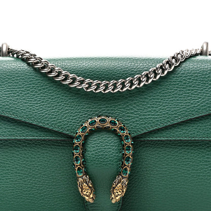 Pebbled Calfskin Small Dionysus Shoulder Bag Emerald