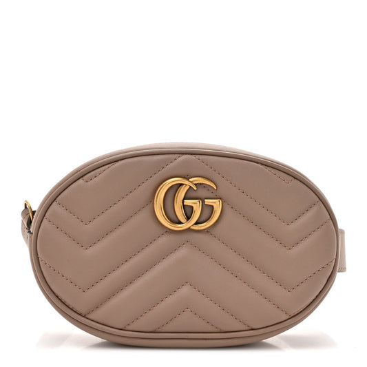 Calfskin Matelasse GG Marmont Belt Bag 75 30 Porcelain Rose