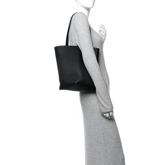 Grained Calfskin Medium N/S Park Tote Black