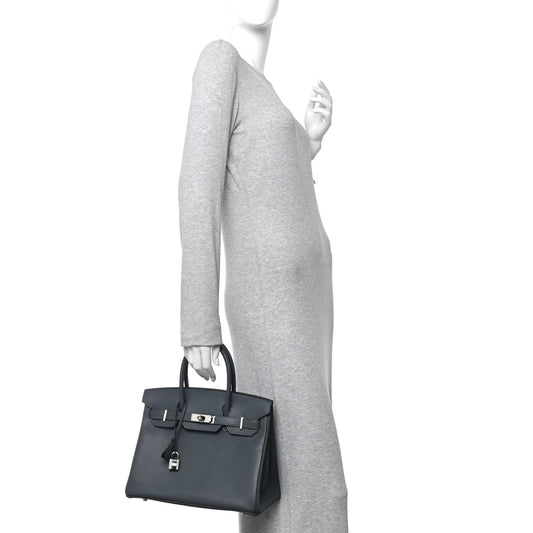 Epsom Birkin 30 Gris Misty