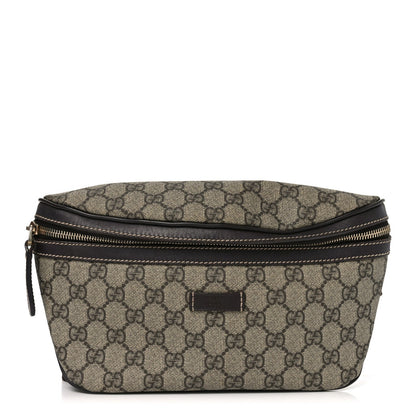 GG Supreme Monogram Belt Bag Dark Brown