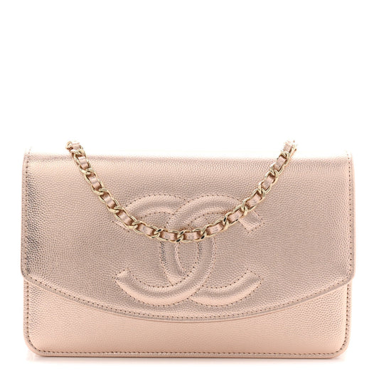 Metallic Caviar Timeless CC Wallet On Chain WOC Copper
