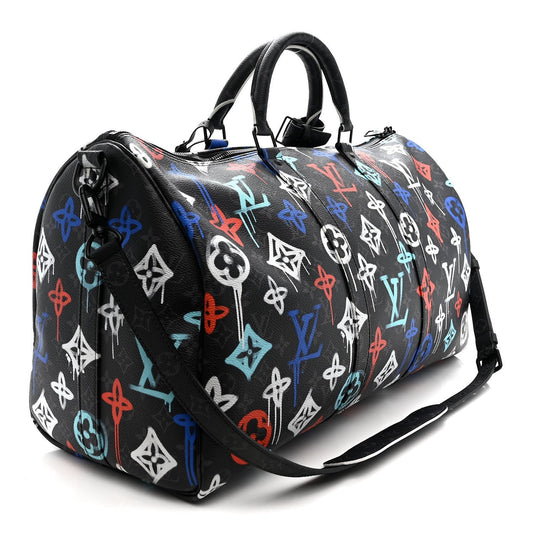 Monogram Eclipse LV Graffiti Keepall Bandouliere 50 Multicolor