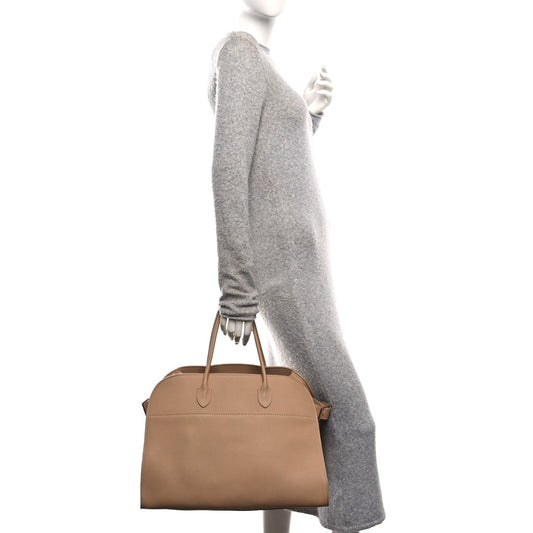 Matte Grained Calfskin Soft Margaux 17 Light Camel