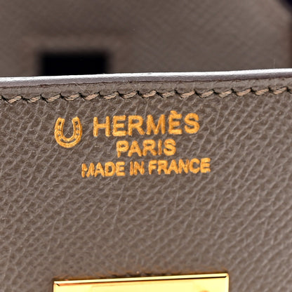 Epsom Bi-Color Horseshoe Birkin 35 Etain Crocus