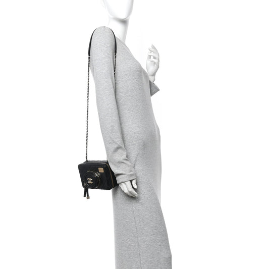 Lambskin Quilted Coco Click Bag Black