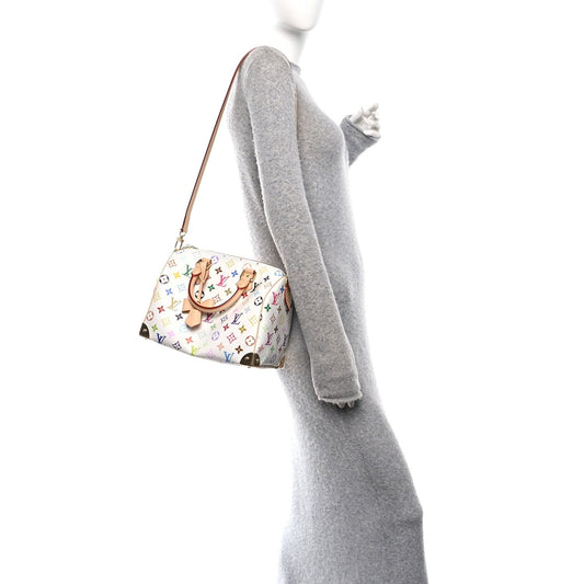 LV X TM Monogram Multicolor Speedy Bandouliere 25 White