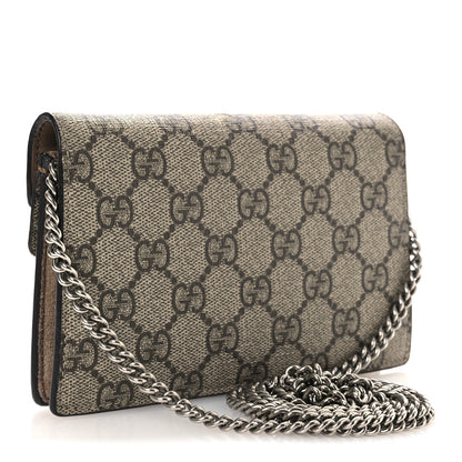 GG Supreme Monogram Super Mini Dionysus Shoulder Bag Taupe