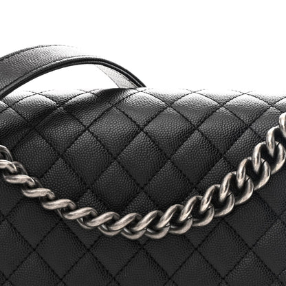 Caviar Quilted Medium Boy Flap Black