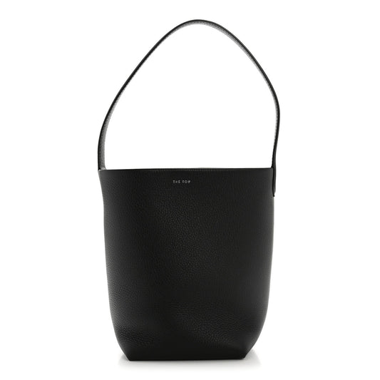 Grained Calfskin Small N/S Park Tote Black
