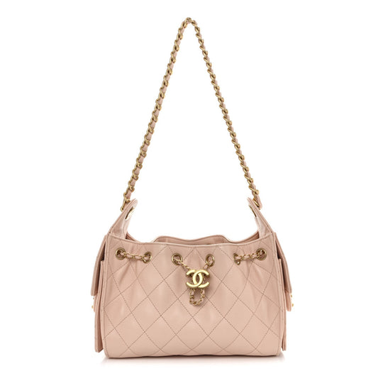 Caviar Quilted Mini Chanel 25 Handbag Light Pink