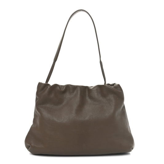 Goatskin XL Bourse Bag Brown Melange