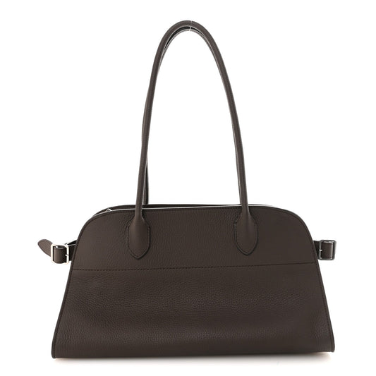 Grained Calfskin Margaux Shoulder 12 Deep Brown