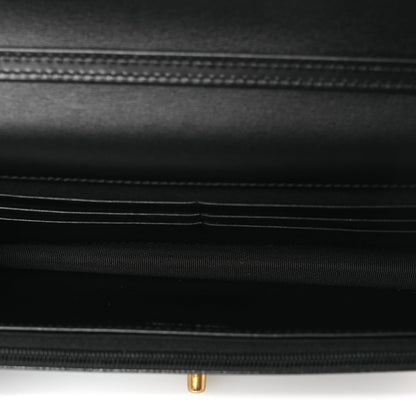 Pearly Caviar Quilted Fit For You Wallet On Chain WOC Black