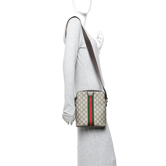 GG Supreme Monogram Web Small Ophidia Slingbag Beige Ebony New Acero