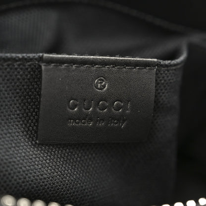 GG Supreme Monogram Web Small Flat Messenger Bag Black Grey