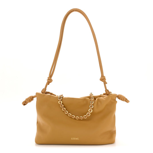 Mellow Nappa Donut Medium Chain Flamenco Knot Clutch Sahara