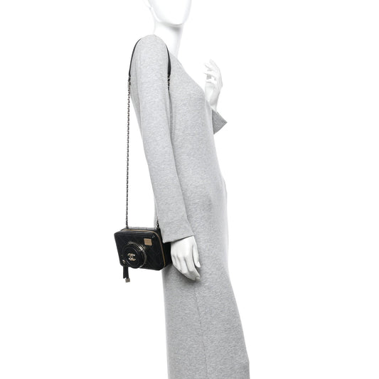 Lambskin Quilted Coco Click Bag Black