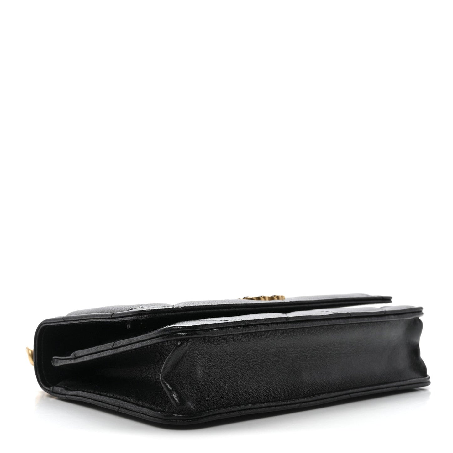 Lambskin Quilted Chanel 19 Wallet On Chain WOC Black