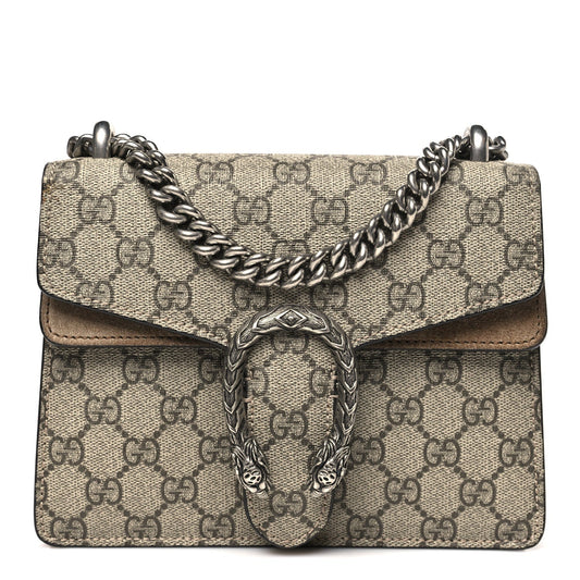 GG Supreme Monogram Mini Dionysus Shoulder Bag Taupe