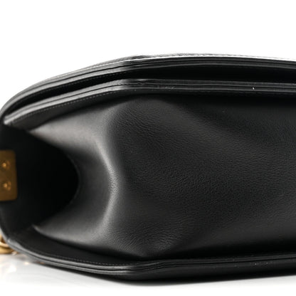 Lambskin Quilted Medium Boy Flap Black